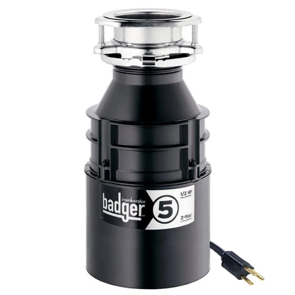 InSinkErator Garbage Disposal with Cord, Badger 5XP, 3/4 HP Continuous Feed