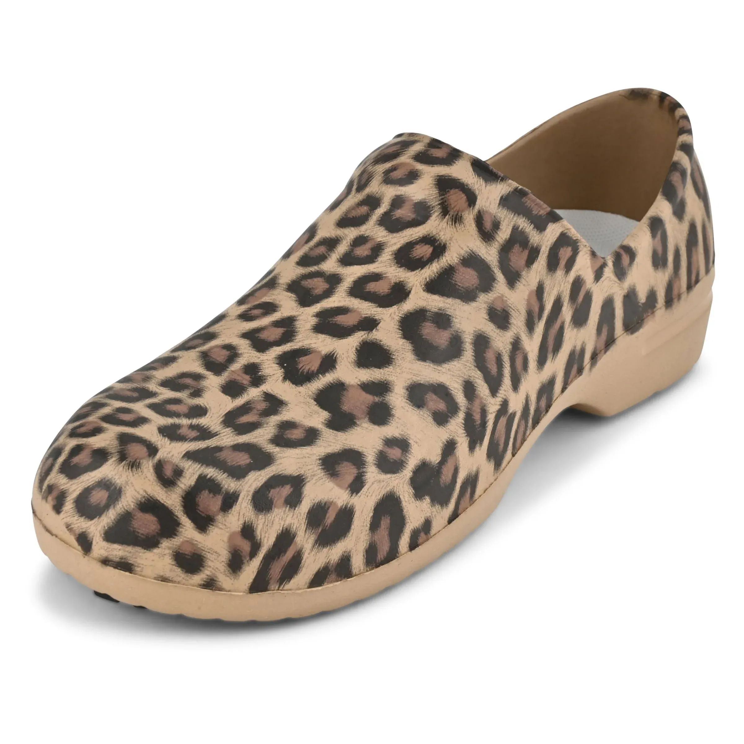 Jeffrico Womens Clogs Breathable Clogs Shoes for Women Garden Shoes, Leopard