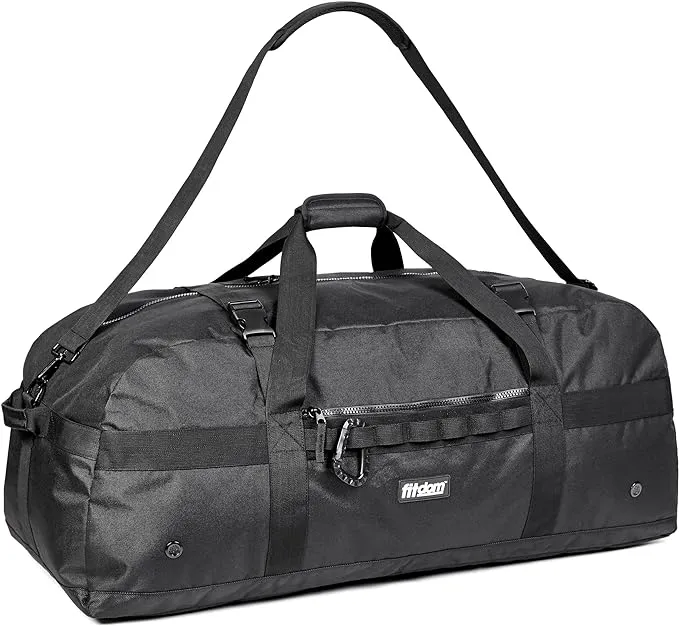 Fitdom Heavy Duty Extra Large Sports Gym Equipment Travel Duffel Bag W/Adjustable Shoulder & Compression Straps. Perfect for Team Coaches & Best for Soccer Baseball Basketball Hockey Football & More