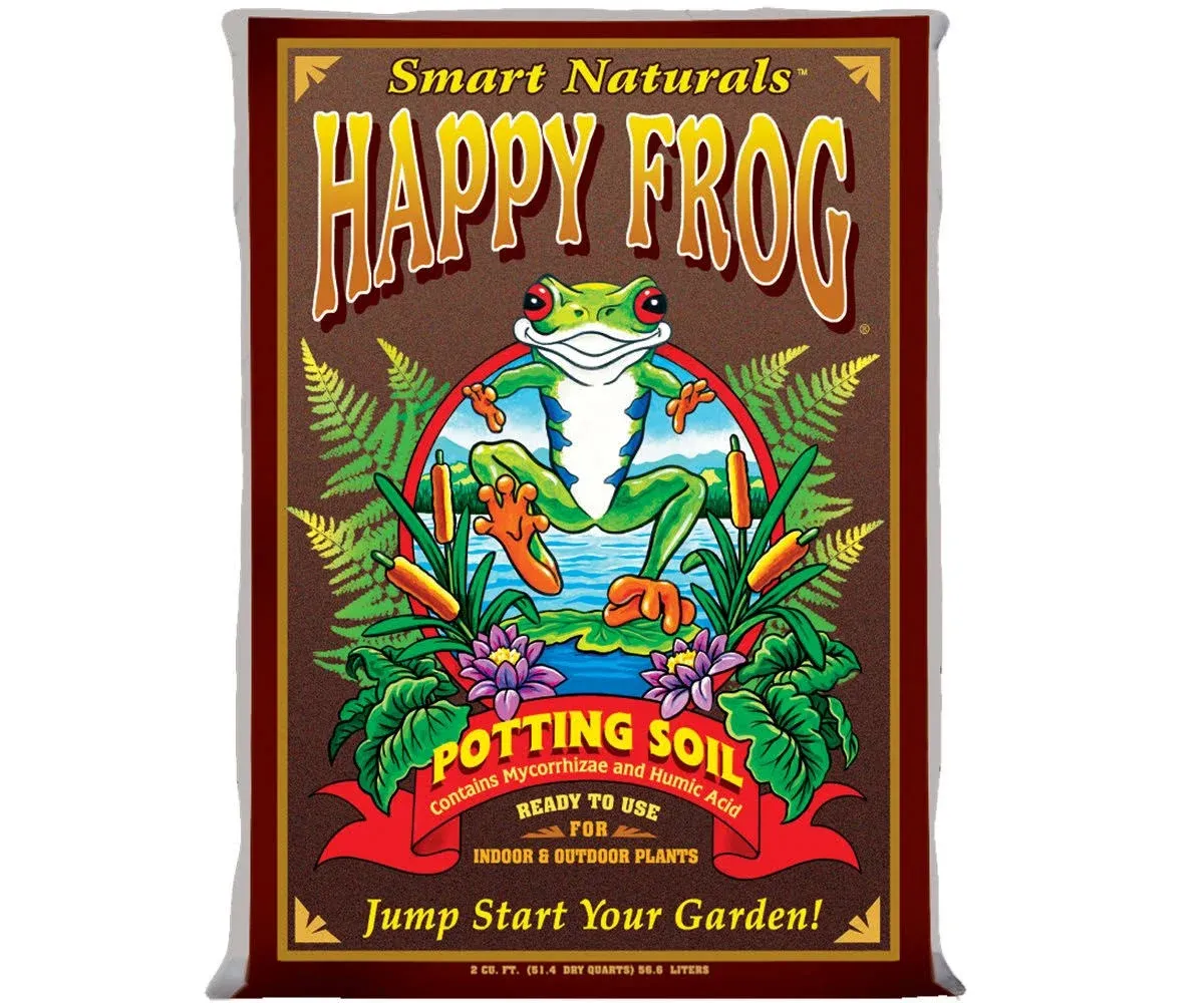 FoxFarm Happy Frog Potting Soil, 2cu ft ? for Indoor/Outdoor Container Plants, Improves Root Efficiency, pH Adjusted for Optimal Nutrient Uptake ? Contains Microbes and Humic Acids