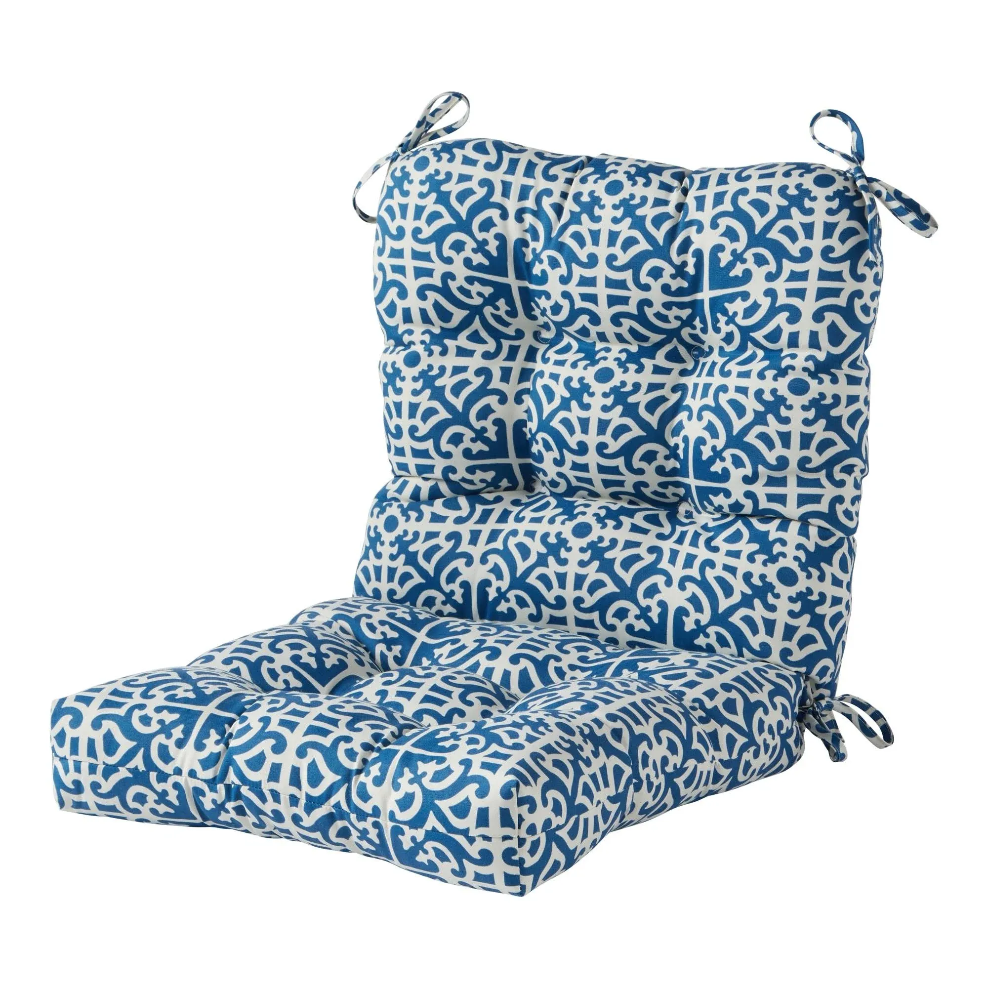 Greendale Home Fashions 42 x 21 in. Outdoor Reversible Tufted Chair Cushion