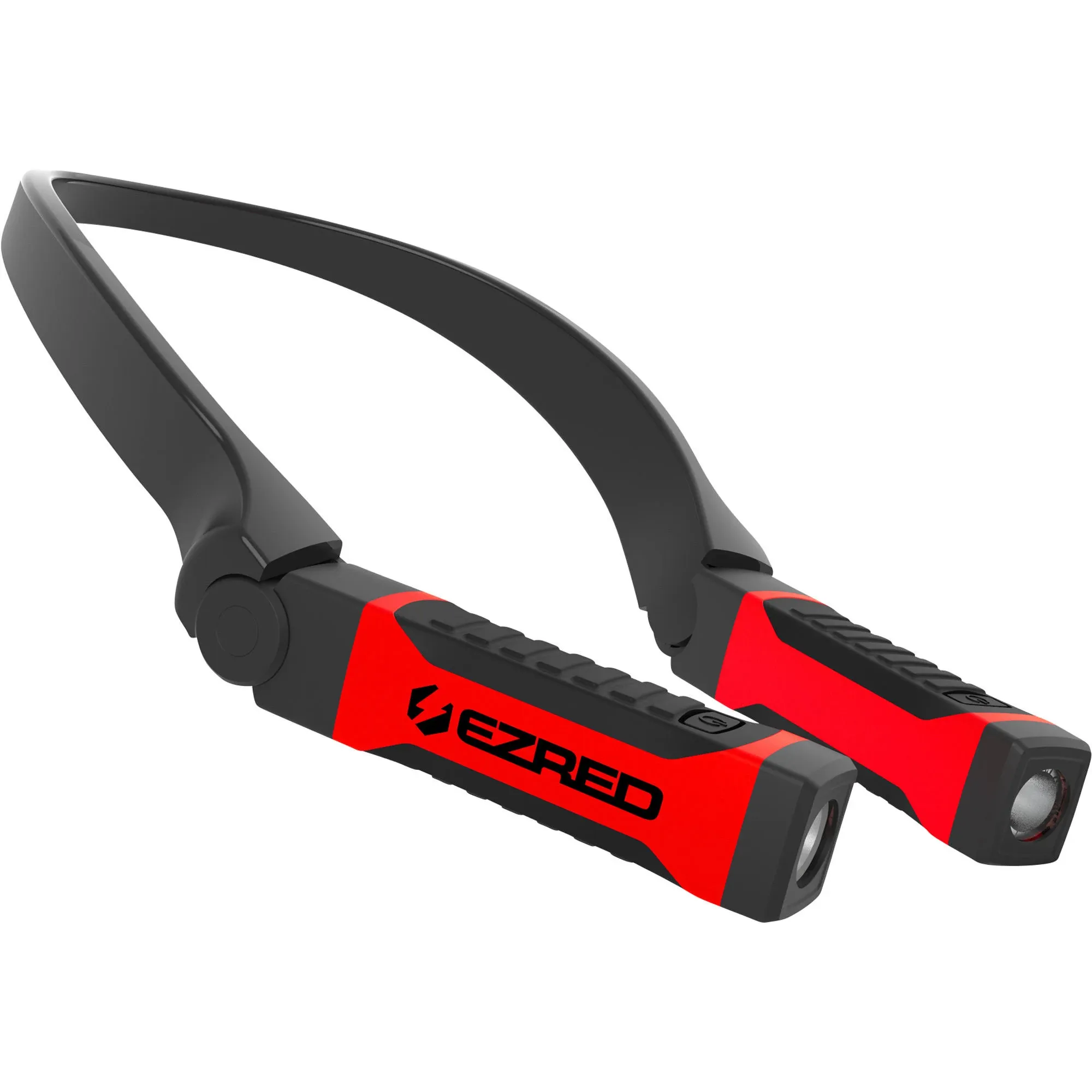 EZRED Bright NK10 ANYWEAR Neck Light for Hands-Free Lighting, Red and Black, Perfect Light for Mechanics, Camping, Hunting, DIY Projects, Reading