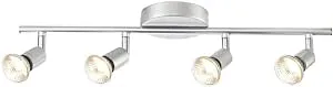 Globe Electric 58932 Payton Collection 4 Bar Track Light, Matte Silver, Bulb Not Included