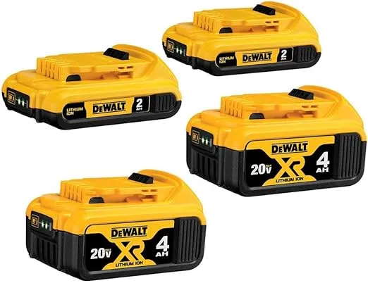 DeWalt 20V MAX Lithium Ion Battery Pack 4 Pack