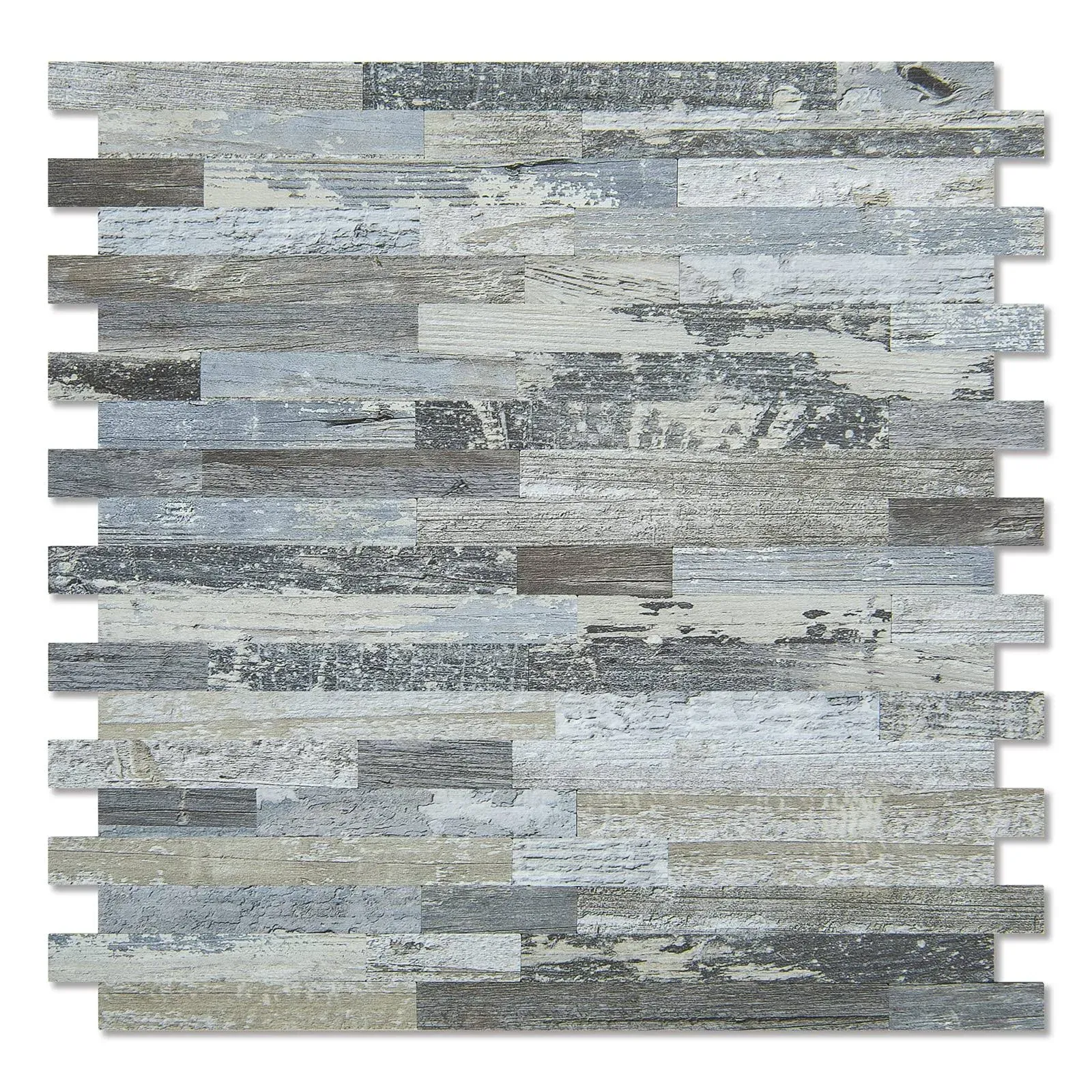 Art3d 10-Sheet Peel and Stick Rock Backsplash Tile for Kitchen Bathroom - Volakas White Embellished with Gray