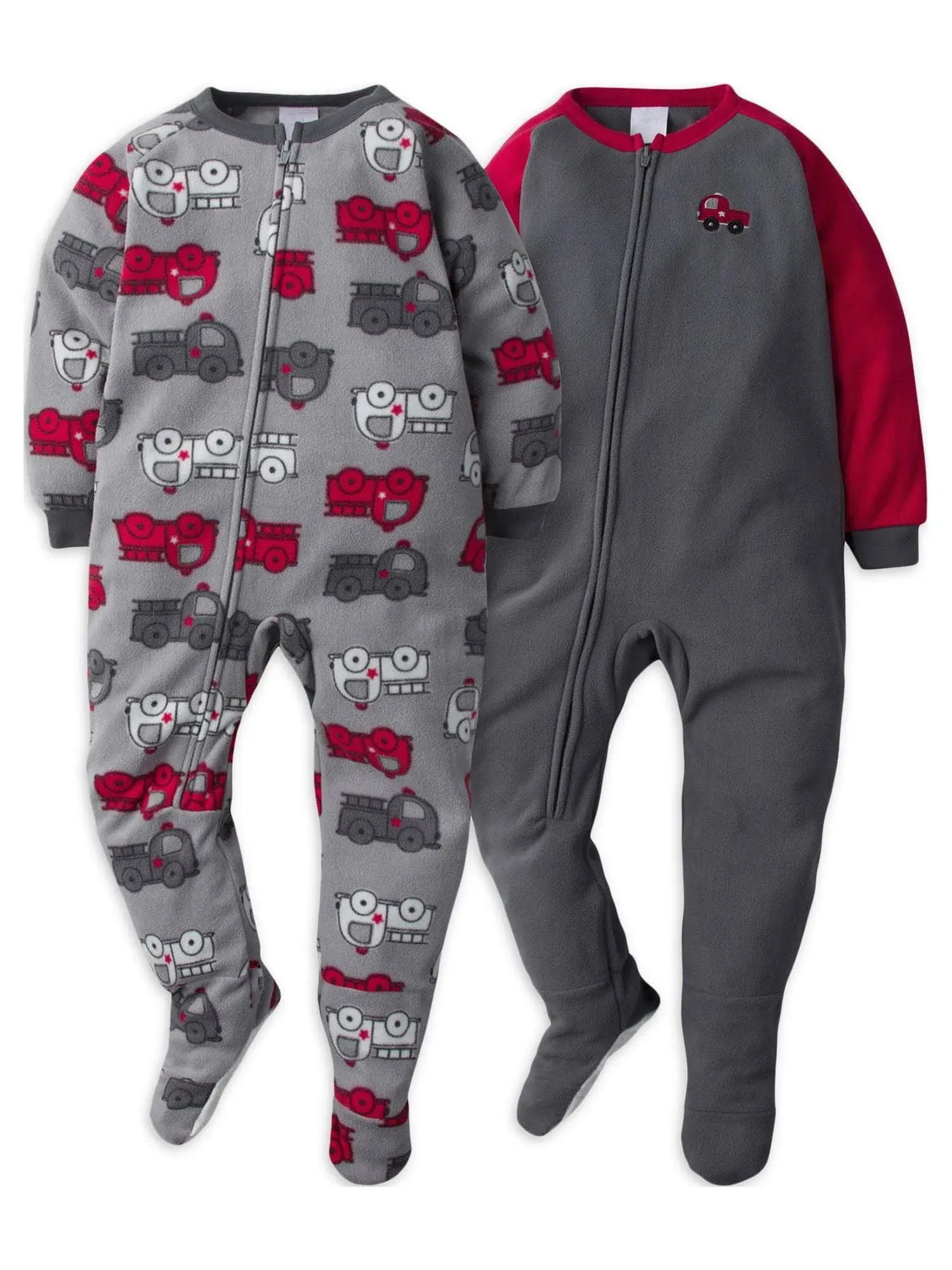 2-Pack Baby &amp; Toddler Boys Fire Truck Fleece Pajamas