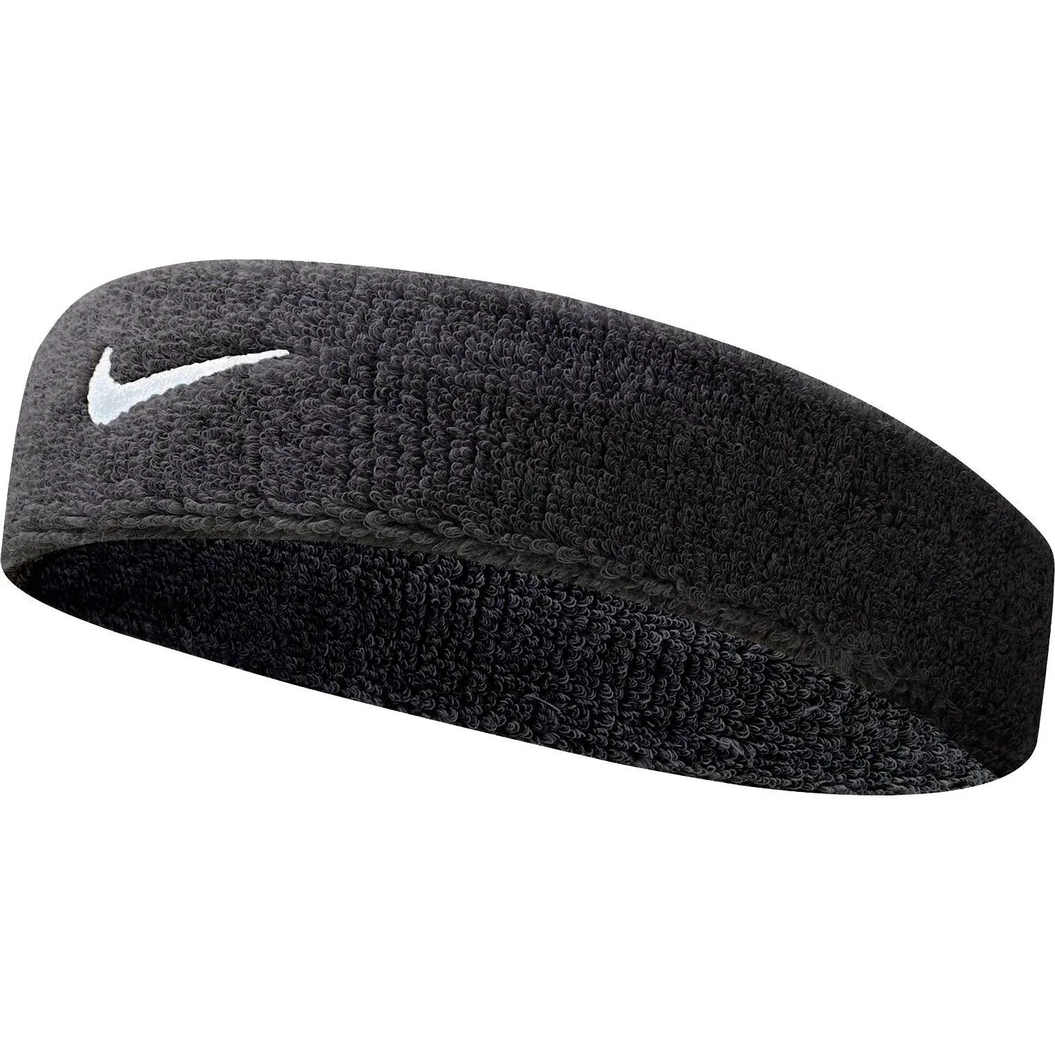 Nike Swoosh Headband, Obsidian/White