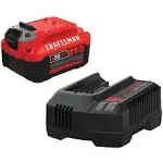 CRAFTSMAN V20 Battery and Charger, For Power Tool Kits and Outdoor Tools, 4.0 Ah, Lithium Ion Battery (CMCB204-CK)