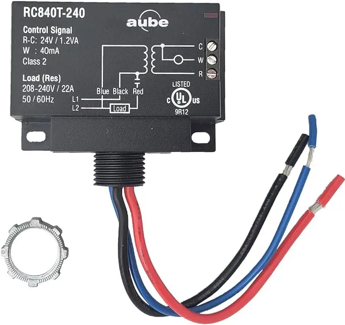 Aube Technologies Relais de chauffage électrique avec transformateur 24 V intégré