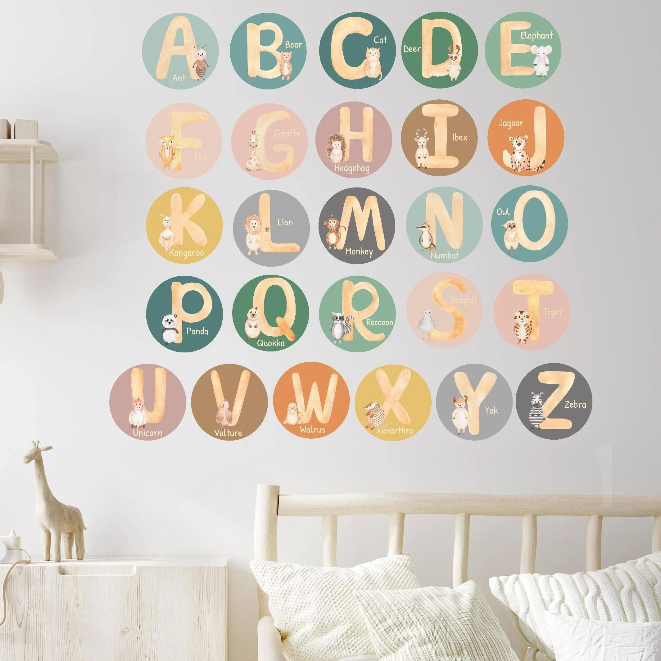 Alphabet Wall Decals for Classroom - 5 Inch Nursery Alphabet Letters for Wall  