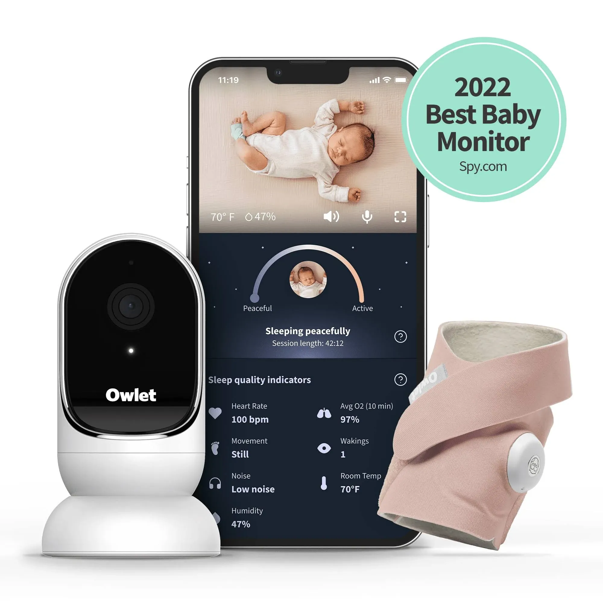 Owlet Dream Duo Sock and camera baby monitor