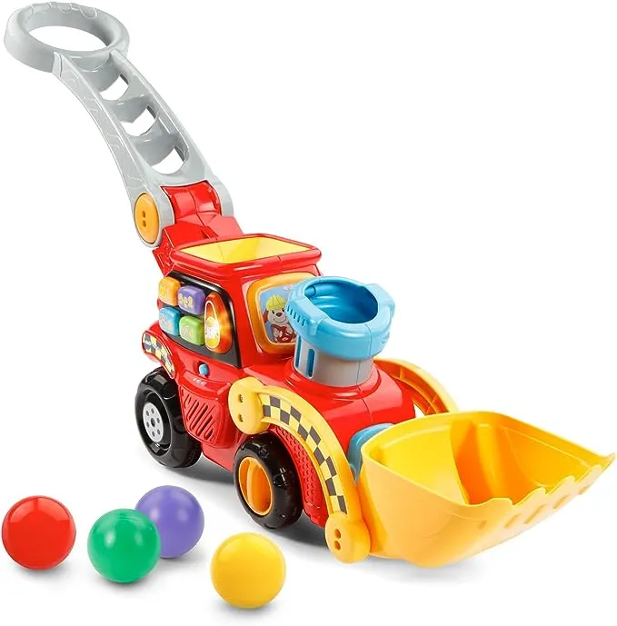 VTech Pop-a-Balls Push and Pop Bulldozer Amazon Exclusive,RedVTech Pop-a-Balls Push and Pop Bulldozer Amazon Exclusive,Red