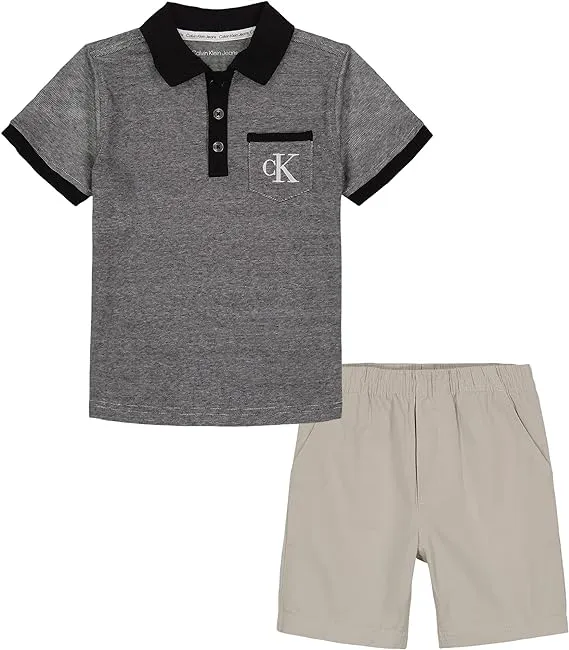 Calvin Klein Baby Boys 2 Pieces Short Set