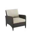 Kiawah Outdoor Wicker Arm Chair In Brown