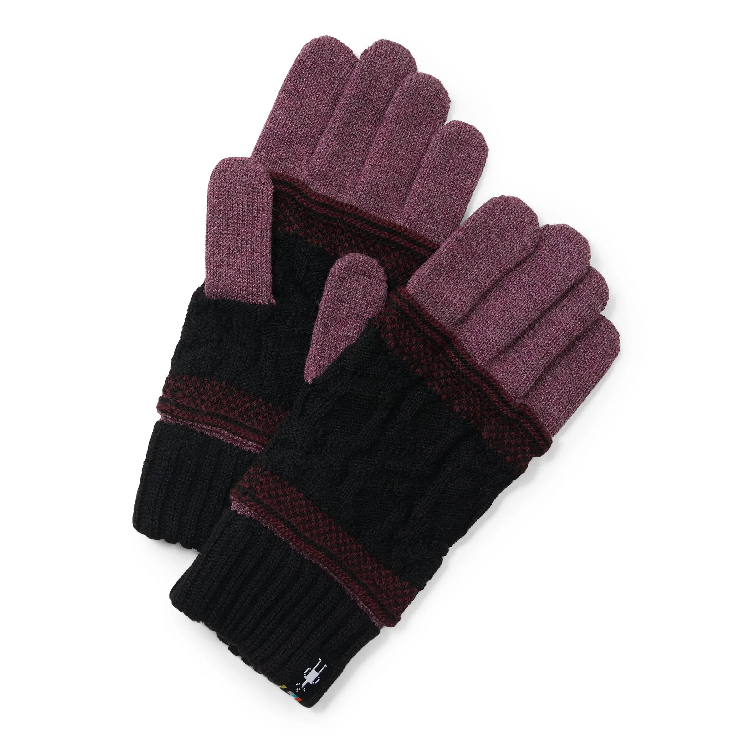 Smartwool Popcorn Cable Glove - Black Cherry