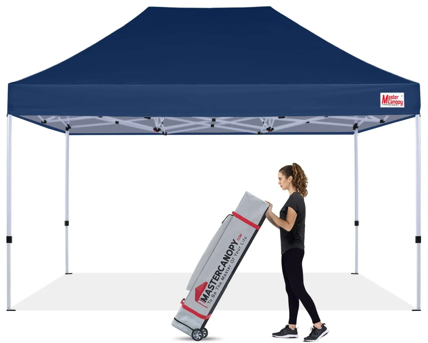 MASTERCANOPY Pop Up Canopy Tent Commercial Grade 10x15 Instant Shelter (Navy Blue)