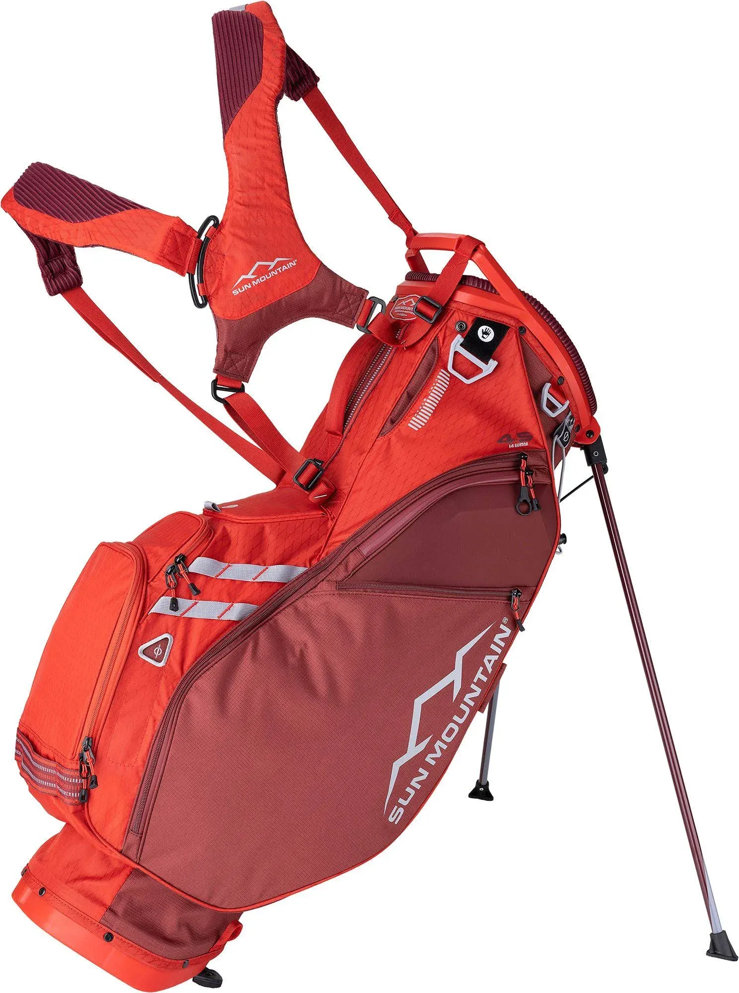 Sun Mountain 2024 4.5 LS 14-Way Golf Stand Bag, PORT-RUSH Red