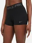 NEW Nike [M] Women&#039;s Pro 3&#039;&#039; Compression Shorts, Black/Thunder Grey CZ9857-014