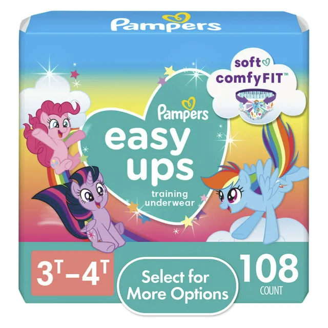 Pampers Easy Ups Training Underwear Girls Size 5 3T-4T 22 Count