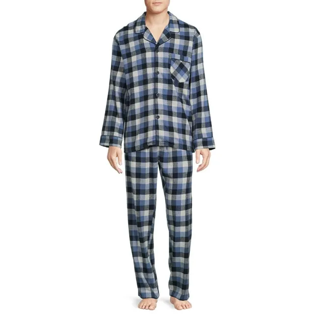 Hanes Men's Big Flannel Pajama Set