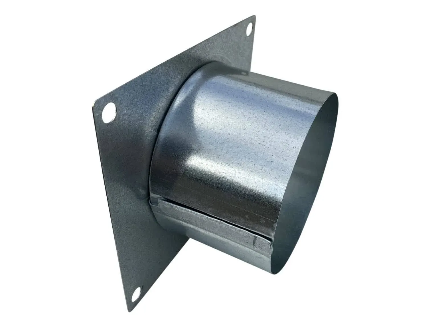 4 Inch Duct Flange by Vent Works - Metal Wall Plate Kit Connector Easily Accepts