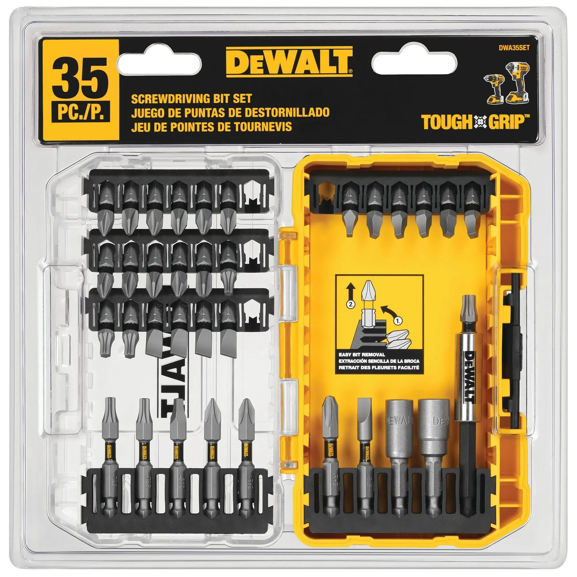 DEWALT Tough Grip Screwdriver Bit Set (35-Piece) Lowes.com