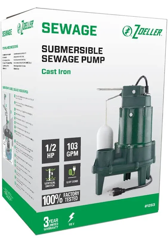 Zoeller Pro Cast Iron Sewage Pump