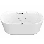 ANZZI FT-AZ201 Sofi 5.6 ft. Center Drain Whirlpool and Air Bath Tub in White