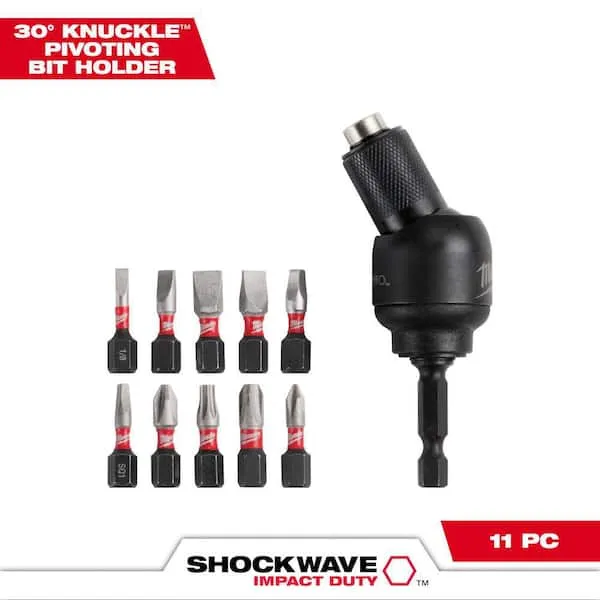 Milwaukee Shockwave 11-Piece 30 Knuckle Bit Holder - 48-32-2301