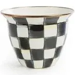 MacKenzie-Childs Courtly Check Enamel Flower Pot - Large