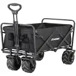 EchoSmile Heavy Duty 350 Lbs Capacity Collapsible Wagon, Outdoor Folding Camping Wagons, Grocery Portable Utility Cart, Adjustable Rolling Carts, All