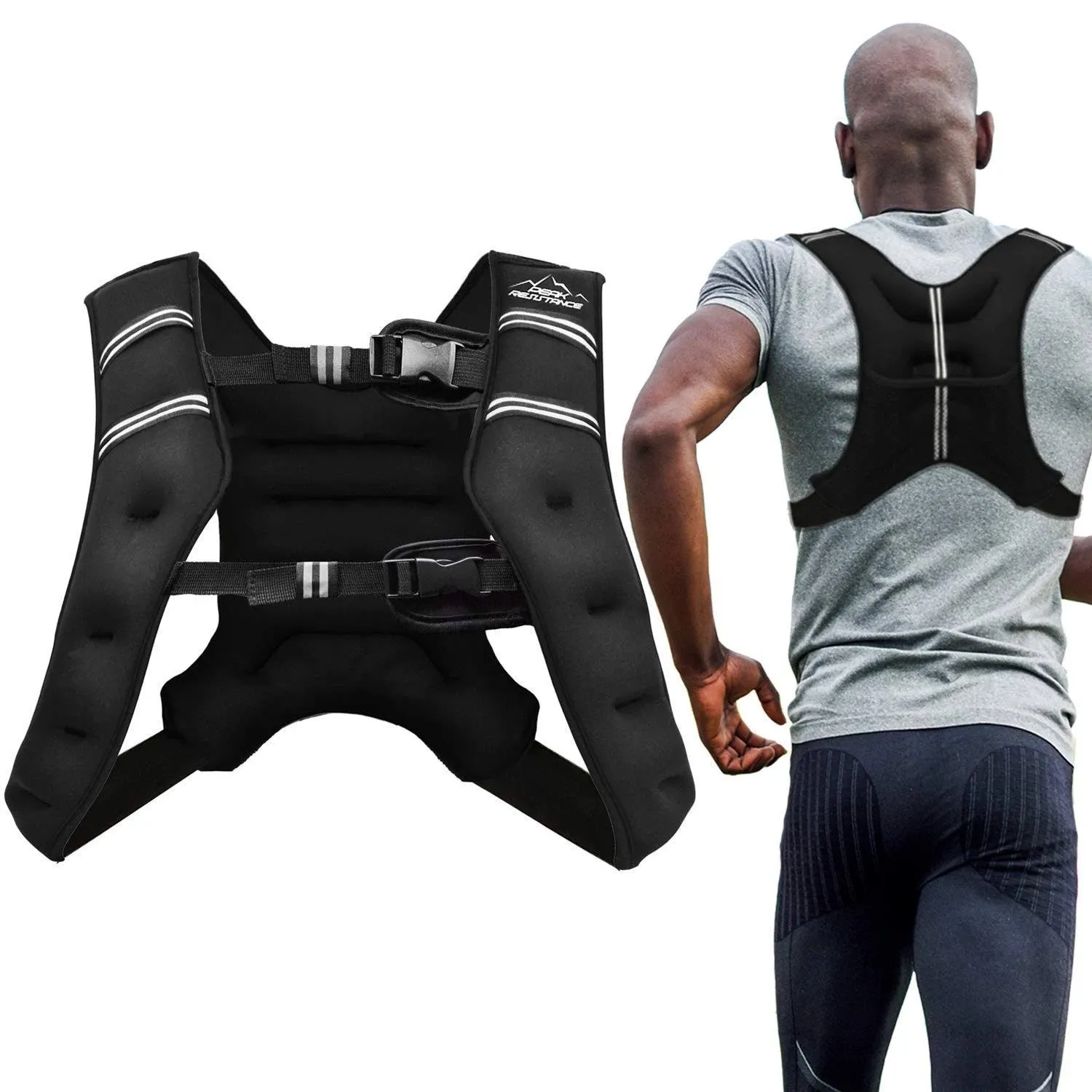 Aduro Sport Weighted Vest Workout Equipment, 4lbs/6lbs/12lbs/20lbs/25lbs/30lbs Body Weight Vest for Men, Women, Kids