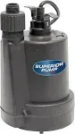 Superior Pump 1800GPH Thermoplastic Submersible Utility Pump,10-Foot Cord,1/4 HP