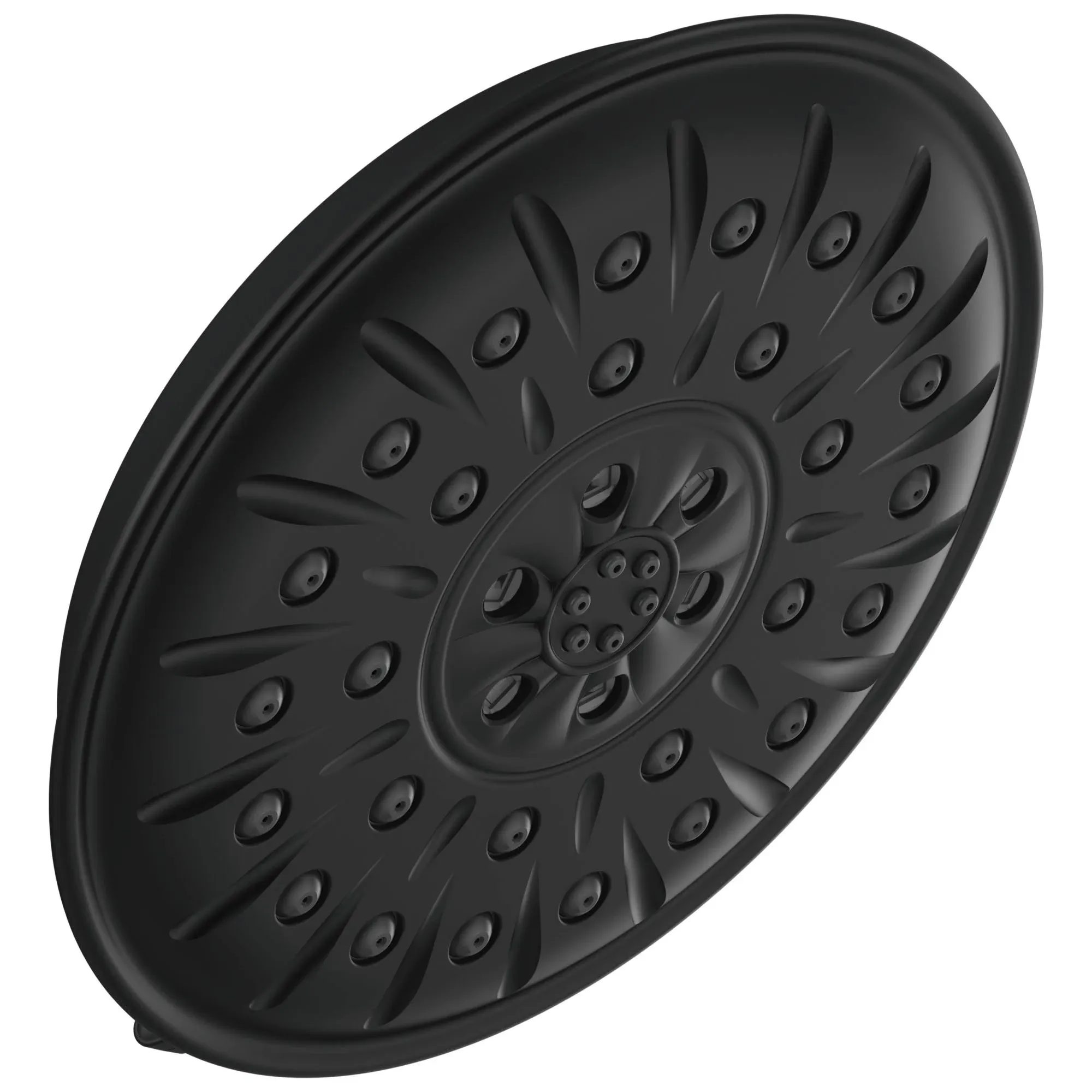 Delta Universal Showering Components Matte Black 8.25-in Round Fixed Rain Shower Head 1.75 GPM Lowes.com