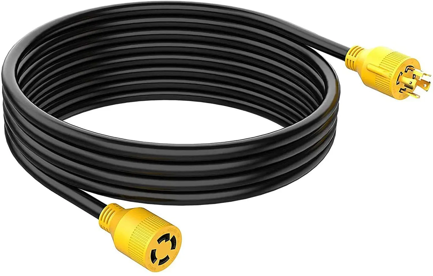 RVGUARD 4 Prong 30 Amp 10 Foot Generator Extension Cord, NEMA L14-30P/L14-30R ...