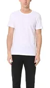 Slub Slim Fit Crewneck T-shirt In Optic White