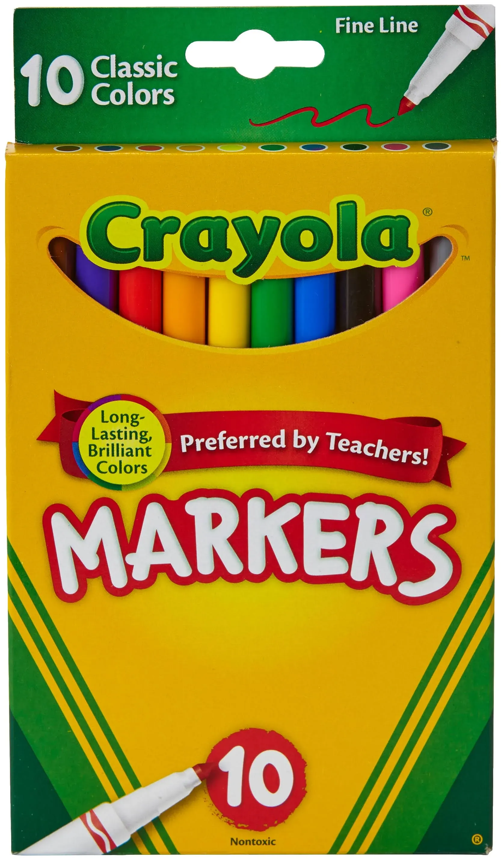 Crayola Classic Colors Fine Line Markers (10 Count)