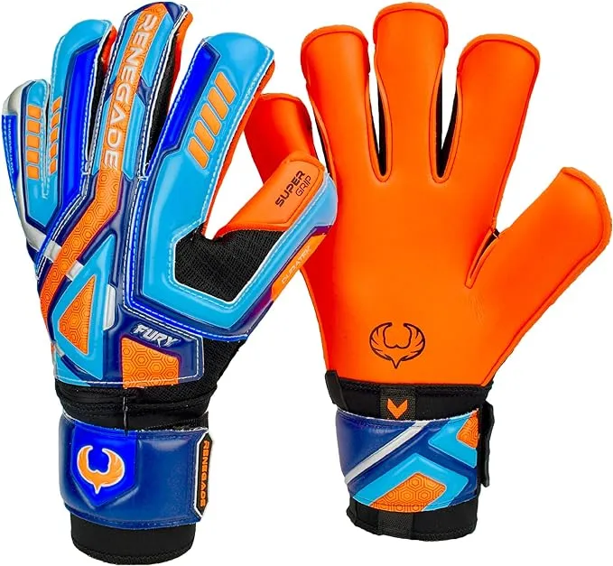 Renegade GK Fury Goalie Gloves with Microbe-Guard (Sizes 6-11, 7 Styles, Level 4 ...