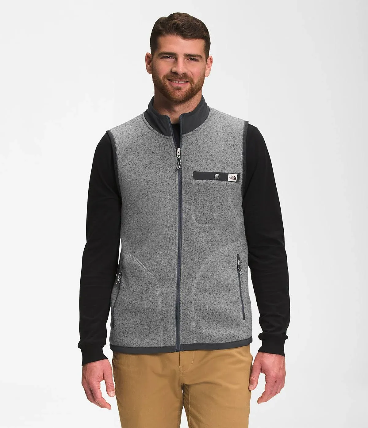 THE NORTH FACE Men&#039;s Gordon Lyons Full Zip Vest Grey Heather 3XL      12136