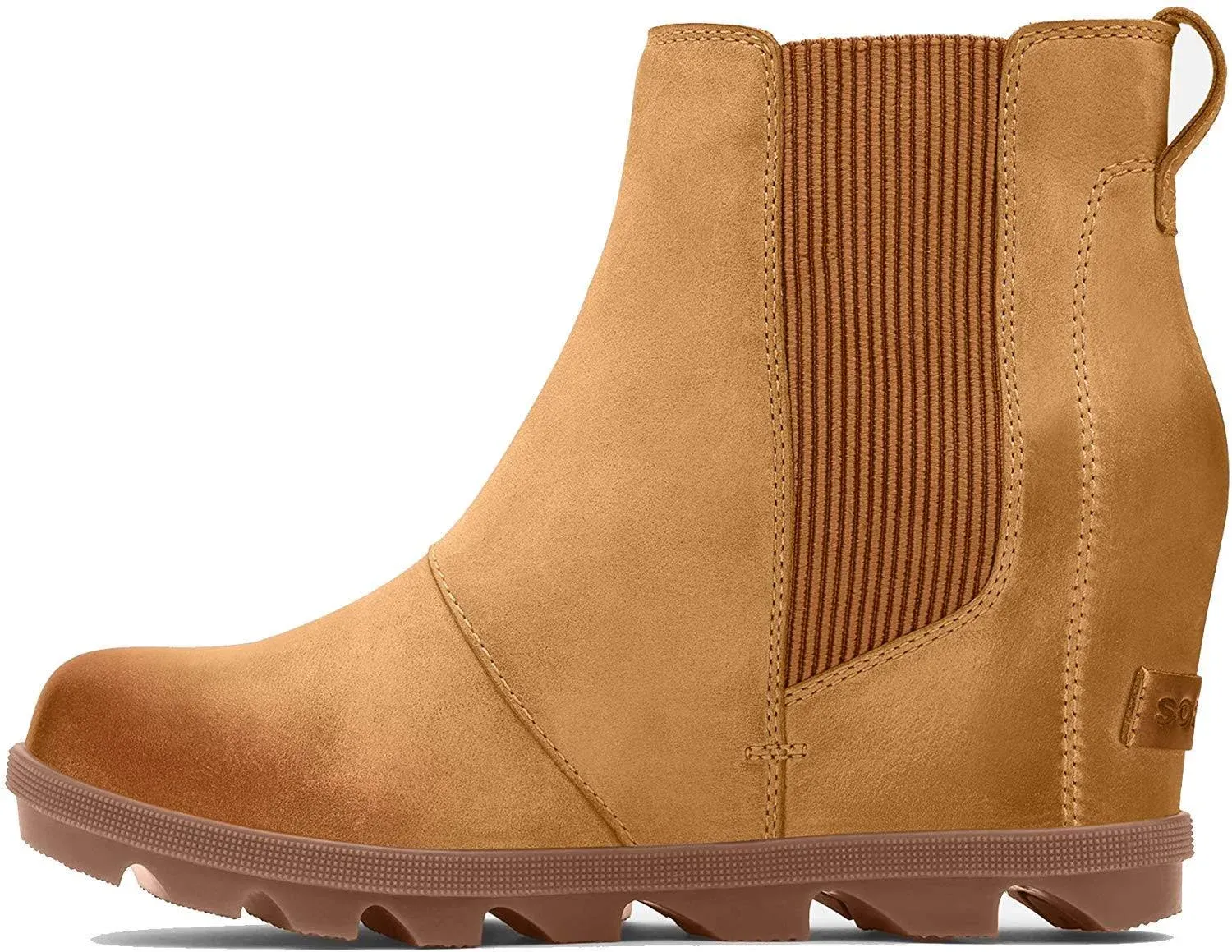 SOREL - Women&#039;s Joan Of Arctic Wedge II Chelsea Boots, Camel Brown, 5 M US