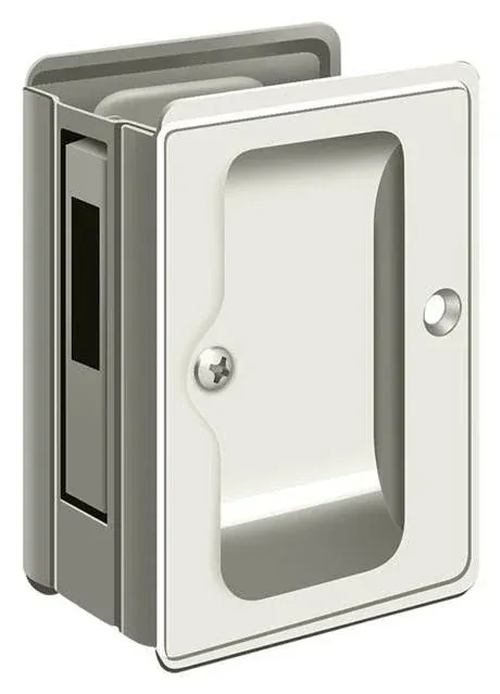 Deltana SDAR325 Heavy-Duty Pocket Door Lock, Adjustable, 3-1/4" x 2-1/4" Sliding Door Receiver