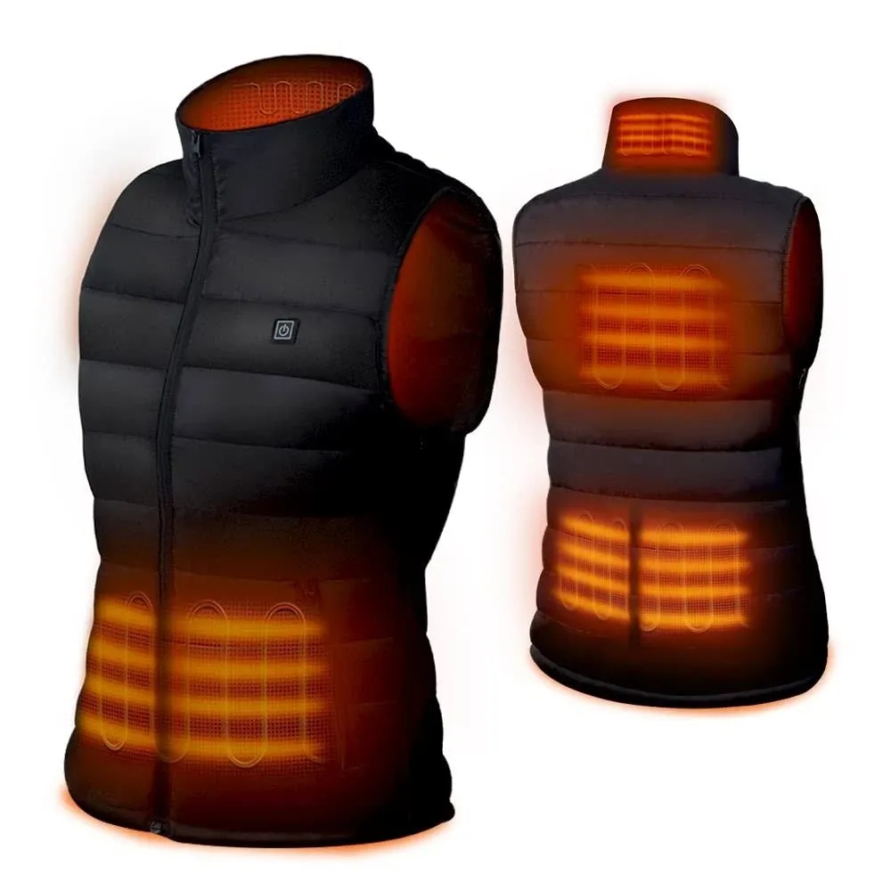 DR.PREPARE Heated Vest, Lightweight Heating Vest, 3 Heat Levels, 6 Heat Zones, Adjustable Size (Battery Available Separately)