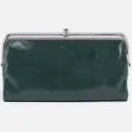 HOBO Lauren Leather Double Frame Clutch in Truffle