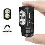 E7 1800 Lumen Rechargeable Mini Flashlight with Magnet - Super Bright 6 Modes ED