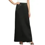 Alex Evenings Satin Column Skirt - Black - Large