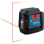 Bosch Dual Power Battery Red Beam Self-Leveling Cross-Line Laser