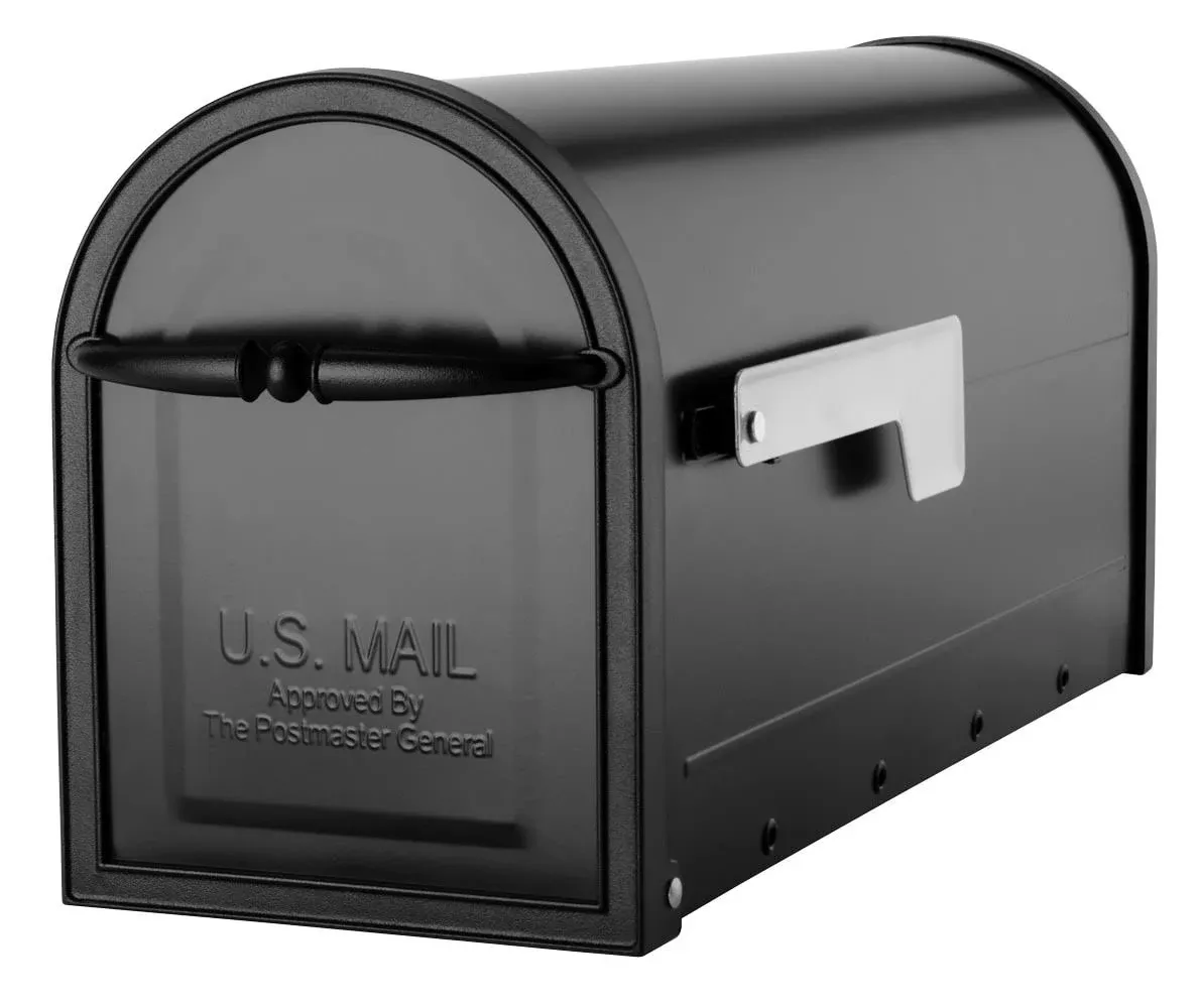 Architectural Mailboxes Standard Metal Black Post Mount Mailbox