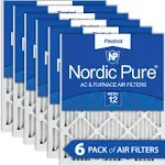 Nordic Pure 14x25x1 MERV 12 Pleated AC Furnace Air Filters 6 Pack