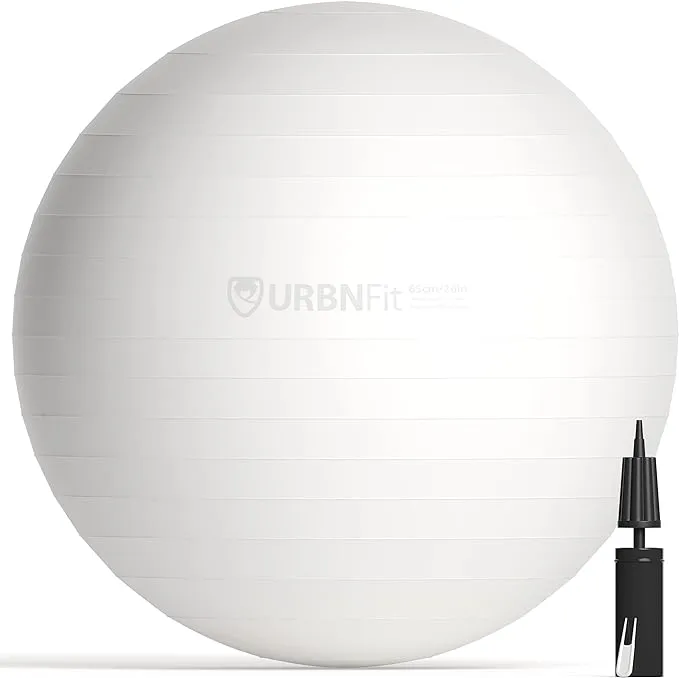 URBNFit Exercise Ball - Yoga Ball for Workout Pregnancy Stability - AntiBurst Swiss Balance Ball w/ Pump - Fitness Ball Chair for Office, Home Gym