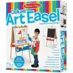 Melissa & Doug Deluxe Standing Art Easel - Dry-Erase Board, Chalkboard, Paper Roller